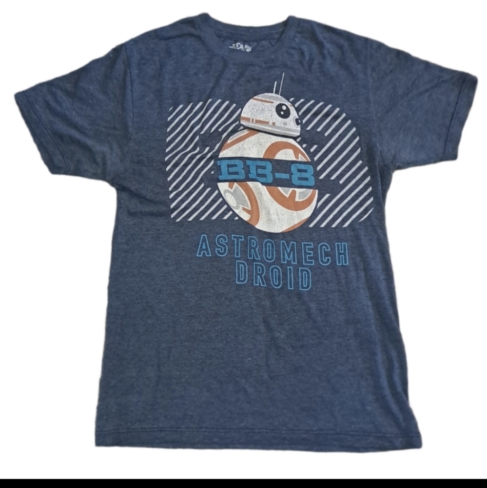 StarWars AstroMech Droid Blue/Gray/Orange/White T Shirt, small